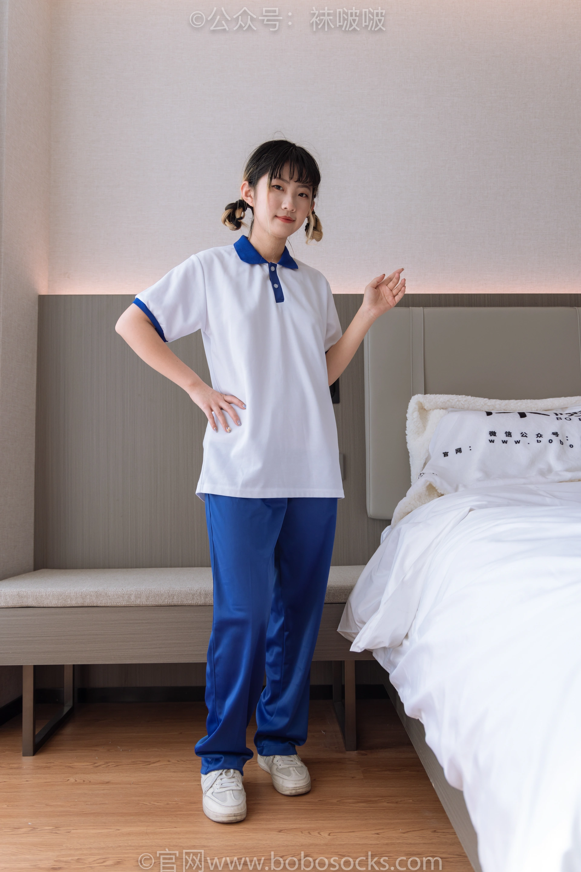 [BoBoSocks袜啵啵]NO.042 砂糖-校服、板鞋、白棉袜、油亮白丝 2